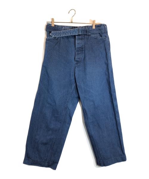 COMOLI（コモリ）COMOLI (コモリ) ベルテッドデニムパンツ インディゴ サイズ:3の古着・服飾アイテム