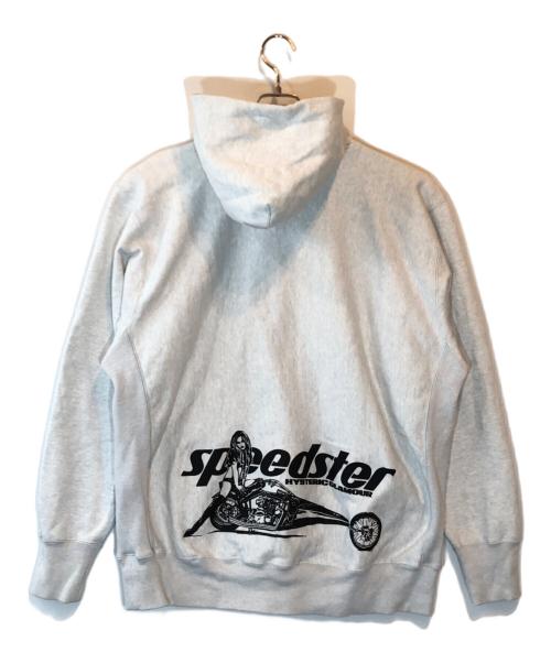 Hysteric Glamour（ヒステリックグラマー）Hysteric Glamour (ヒステリックグラマー) SPEEDSTER ヘビーウエイトパーカー グレー サイズ:XLの古着・服飾アイテム