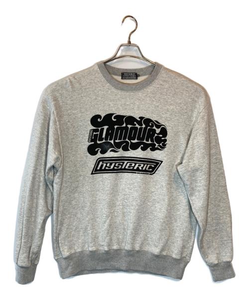 Hysteric Glamour（ヒステリックグラマー）Hysteric Glamour (ヒステリックグラマー) FIRE LOGO ロゴ スウェット グレー サイズ:SIZE XLの古着・服飾アイテム
