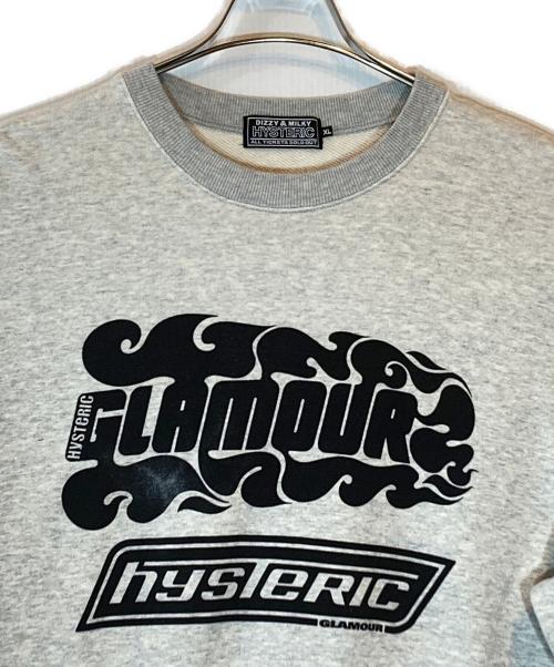 Hysteric Glamour（ヒステリックグラマー）Hysteric Glamour (ヒステリックグラマー) FIRE LOGO ロゴ スウェット グレー サイズ:SIZE XLの古着・服飾アイテム