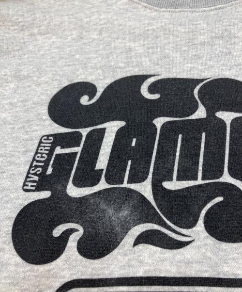 Hysteric Glamour（ヒステリックグラマー）Hysteric Glamour (ヒステリックグラマー) FIRE LOGO ロゴ スウェット グレー サイズ:SIZE XLの古着・服飾アイテム