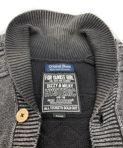 Hysteric Glamour（ヒステリックグラマー）Hysteric Glamour (ヒステリックグラマー) HYSTERIC WOMAN カーディガン ブラック サイズ:SIZE XLの古着・服飾アイテム