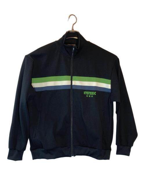 Hysteric Glamour（ヒステリックグラマー）Hysteric Glamour (ヒステリックグラマー) HIGH ENERGY トラックジャケット ブラック×グリーン サイズ:SIZE XLの古着・服飾アイテム