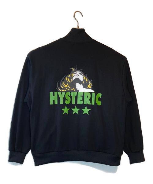 Hysteric Glamour（ヒステリックグラマー）Hysteric Glamour (ヒステリックグラマー) HIGH ENERGY トラックジャケット ブラック×グリーン サイズ:SIZE XLの古着・服飾アイテム