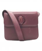 Cartierカルティエ）の古着「マストライン ターンロック ショルダーバッグ」｜ボルドー