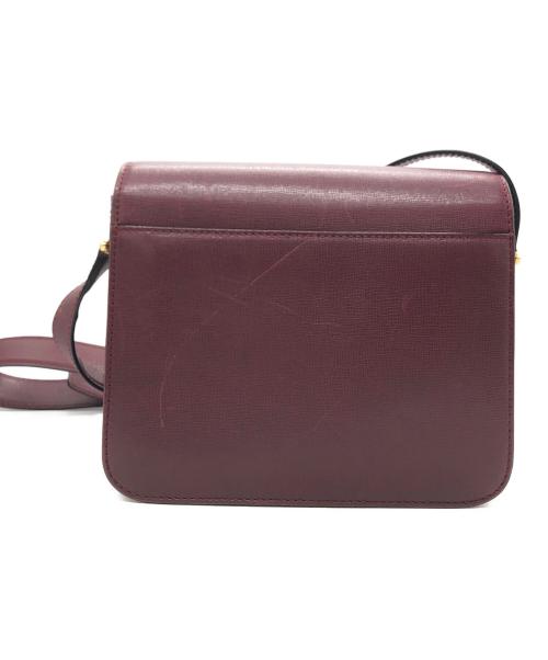 Cartier（カルティエ）Cartier (カルティエ) マストライン ターンロック ショルダーバッグ ボルドーの古着・服飾アイテム