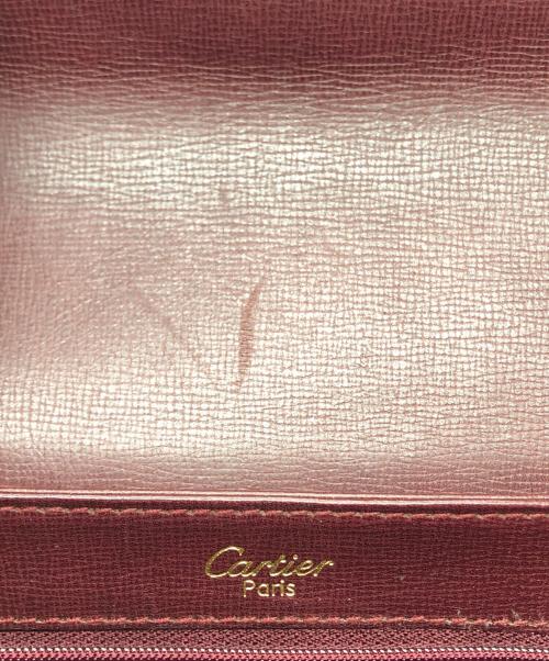 Cartier（カルティエ）Cartier (カルティエ) マストライン ターンロック ショルダーバッグ ボルドーの古着・服飾アイテム