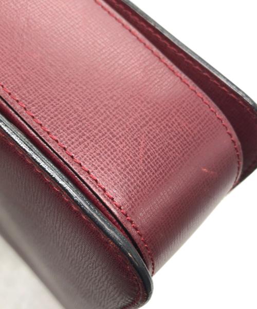 Cartier（カルティエ）Cartier (カルティエ) マストライン ターンロック ショルダーバッグ ボルドーの古着・服飾アイテム
