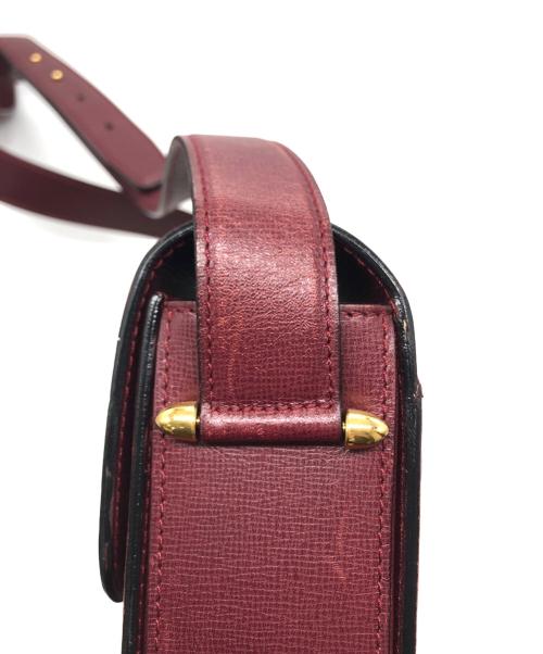 Cartier（カルティエ）Cartier (カルティエ) マストライン ターンロック ショルダーバッグ ボルドーの古着・服飾アイテム