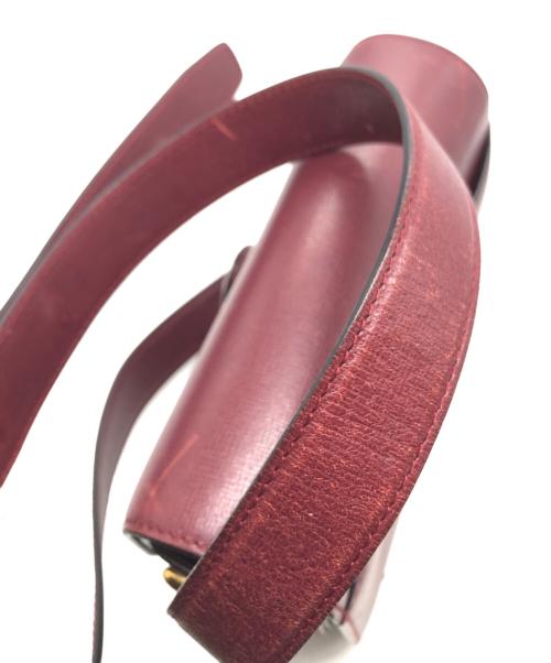 Cartier（カルティエ）Cartier (カルティエ) マストライン ターンロック ショルダーバッグ ボルドーの古着・服飾アイテム