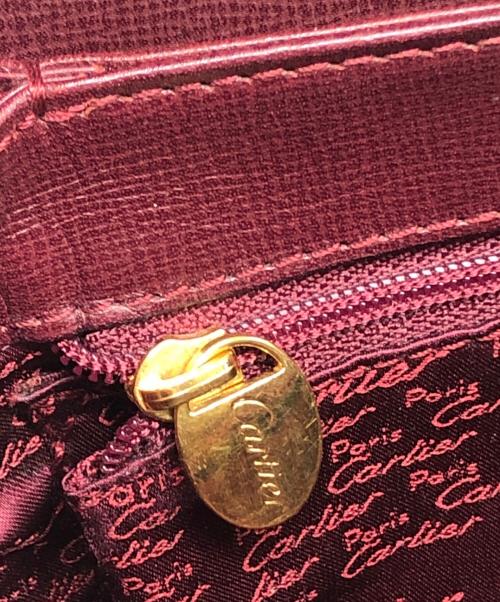 Cartier（カルティエ）Cartier (カルティエ) マストライン ターンロック ショルダーバッグ ボルドーの古着・服飾アイテム