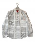 SUPREMEシュプリーム）の古着「Paisley Grid Shirt」｜ホワイト