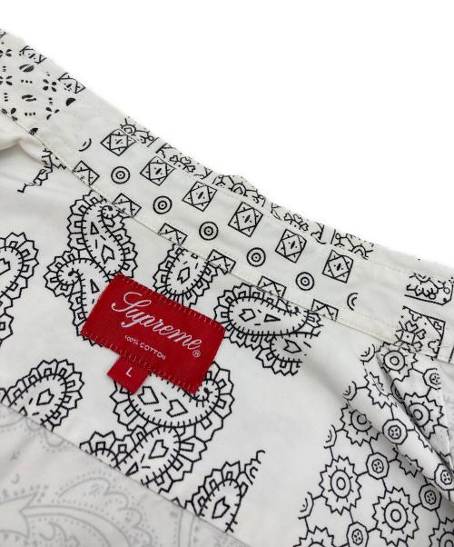 SUPREME（シュプリーム）Supreme (シュプリーム) Paisley Grid Shirt ホワイト サイズ:SIZE Lの古着・服飾アイテム