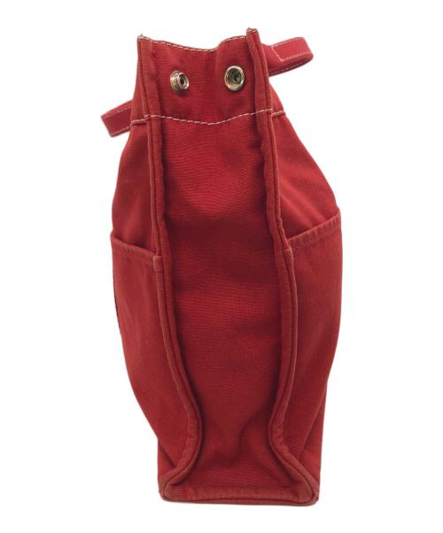 HERMES（エルメス）HERMES (エルメス) ドーヴィルMMキャンバストートバッグ レッドの古着・服飾アイテム
