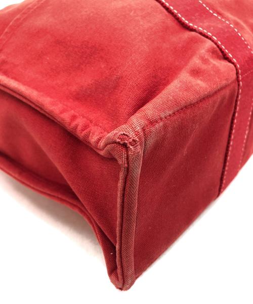 HERMES（エルメス）HERMES (エルメス) ドーヴィルMMキャンバストートバッグ レッドの古着・服飾アイテム