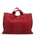 HERMES (エルメス) ドーヴィルMMキャンバストートバッグ レッド：12000円
