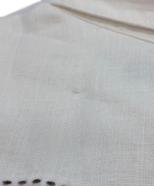 POLO RALPH LAUREN（ポロ・ラルフローレン）POLO RALPH LAUREN (ポロ・ラルフローレン) DENVER WESTERNリネンシャツ ホワイト サイズ:SIZE Mの古着・服飾アイテム