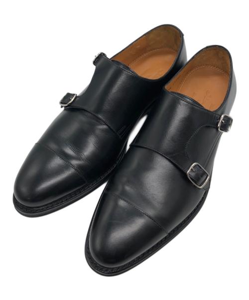 Jalan Sriwijaya（ジャランスリウァヤ）Jalan Sriwijaya (ジャランスリウァヤ) ダブルモンクストラップシューズ ブラック サイズ:7の古着・服飾アイテム