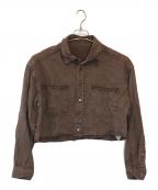 GALLARDA GALANTEガリャルダガランテ）の古着「リヨセルショートシャツ」｜ブラウン