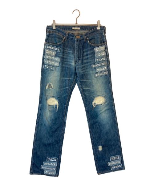 NUMBER (N)INE（ナンバーナイン）NUMBER (N)INE (ナンバーナイン) パッチワークデニムパンツ インディゴ サイズ:SIZE 4×L32の古着・服飾アイテム