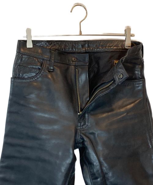 Aero LEATHER（エアロレザー）AERO LEATHER (エアロレザー) ステアハイド レザーパンツ ブラック サイズ:SIZE 31の古着・服飾アイテム
