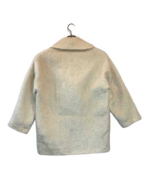 ebure（エブール）ebure (エブール) モヘアリバー ミドルシャギーコート アイボリー サイズ:38の古着・服飾アイテム