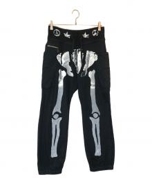 KAPITAL（キャピタル）の古着「Bone Print Sweatpants」｜ブラック