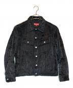 SUPREMEシュプリーム）の古着「Fuzzy Pile Trucker Jacket」｜ブラック