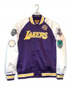 MITCHELL & NESSミッチェルアンドネス）の古着「HOF N&N Satin Jacket Los Angeles Lakers Pau Gasol Roxa」｜パープル