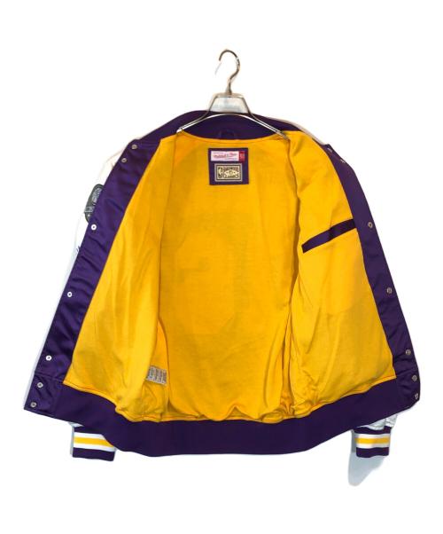 MITCHELL & NESS（ミッチェルアンドネス）MITCHELL & NESS (ミッチェルアンドネス) HOF N&N Satin Jacket Los Angeles Lakers Pau Gasol Roxa パープル サイズ:SIZE Lの古着・服飾アイテム