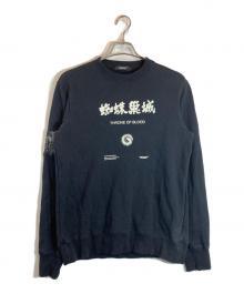 UNDERCOVER×蜘蛛巣城（アンダーカバー）の古着「ムカデ刺繍 クルーネックスウェット」｜ブラック