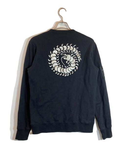 UNDERCOVER（アンダーカバー）UNDERCOVER (アンダーカバー) 蜘蛛巣城 ムカデ刺繍 クルーネックスウェット ブラック サイズ:２の古着・服飾アイテム