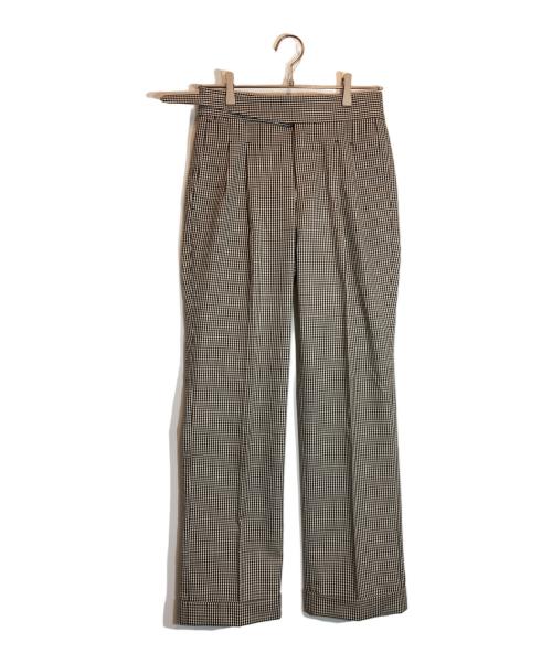 PT TORINO（ピーティートリノ）PT TORINO (ピーティートリノ) チェックグルカパンツ ベージュ×ブラック サイズ:42の古着・服飾アイテム
