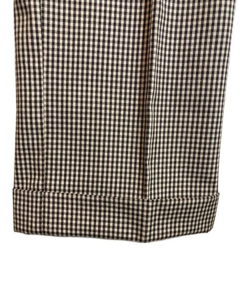 PT TORINO（ピーティートリノ）PT TORINO (ピーティートリノ) チェックグルカパンツ ベージュ×ブラック サイズ:42の古着・服飾アイテム