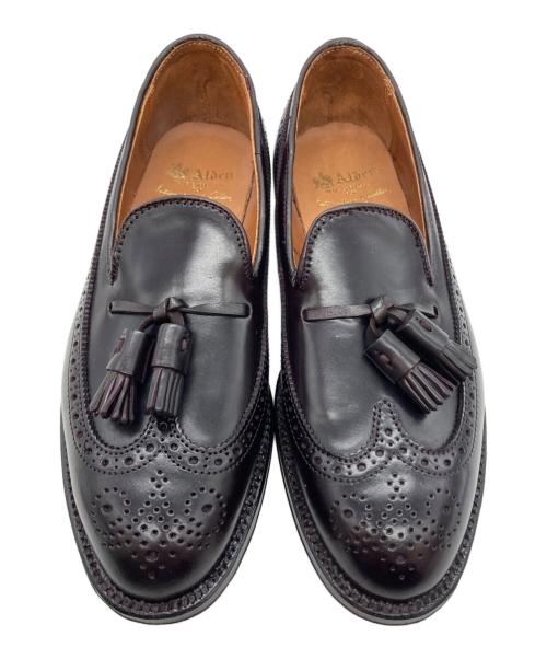 Alden（オールデン）ALDEN (オールデン) Long Wing Tassel Moccasin ブラック サイズ:7 1/2 Dの古着・服飾アイテム