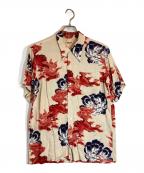 Sun Surfサンサーフ）の古着「唐獅子牡丹アロハシャツ」｜ベージュ