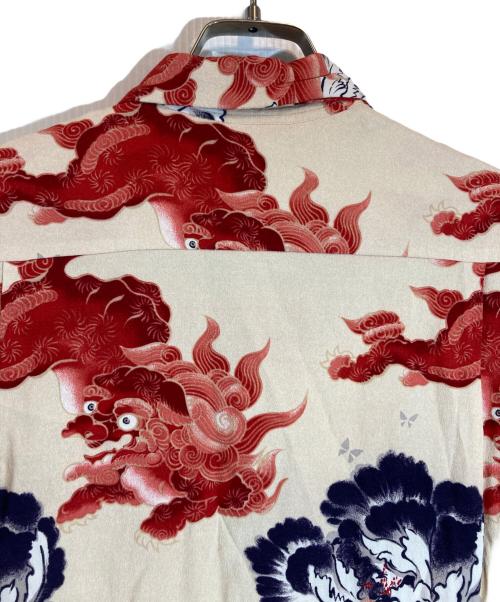 Sun Surf（サンサーフ）Sun Surf (サンサーフ) 唐獅子牡丹アロハシャツ ベージュ サイズ:Mの古着・服飾アイテム