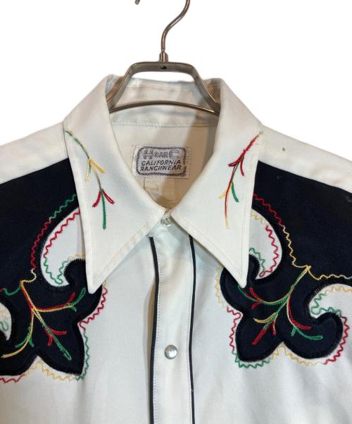 H BAR C（エイチバーシー）H BAR C (エイチバーシー) 刺繍入りウエスタンシャツ グレー サイズ:無しの古着・服飾アイテム