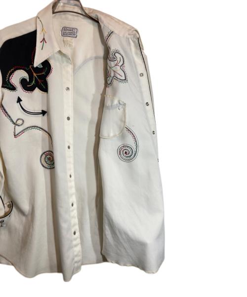 H BAR C（エイチバーシー）H BAR C (エイチバーシー) 刺繍入りウエスタンシャツ グレー サイズ:無しの古着・服飾アイテム