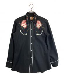 H BAR C（エイチバーシー）の古着「刺繍入りウエスタンシャツ」｜ブラック