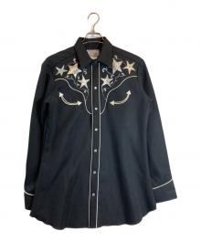 H BAR C（エイチバーシー）の古着「刺繍入りウエスタンシャツ」｜ブラック
