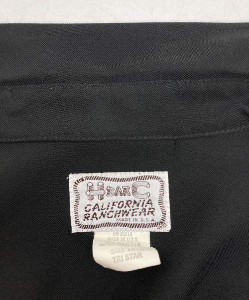 H BAR C（エイチバーシー）H BAR C (エイチバーシー) 刺繍入りウエスタンシャツ ブラック サイズ:15 1/2の古着・服飾アイテム