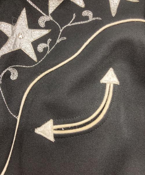 H BAR C（エイチバーシー）H BAR C (エイチバーシー) 刺繍入りウエスタンシャツ ブラック サイズ:15 1/2の古着・服飾アイテム