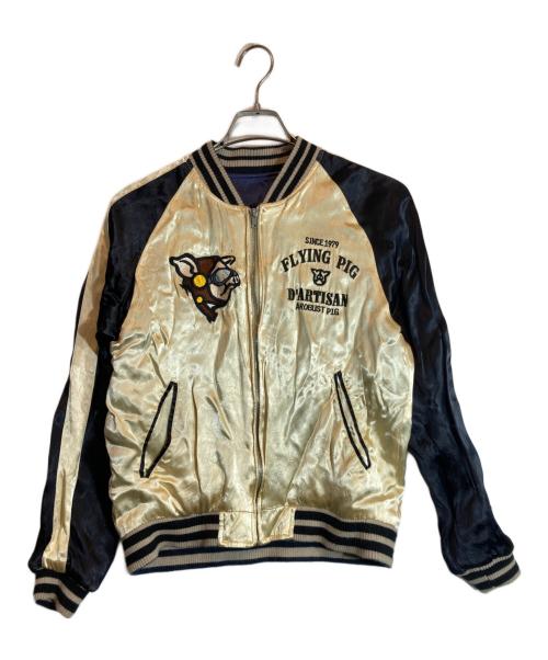 STUDIO D'ARTISAN（ステュディオダルチザン）STUDIO D'ARTISAN (ステュディオダルチザン) FLYING PIGスカジャン ブラック サイズ:Mの古着・服飾アイテム
