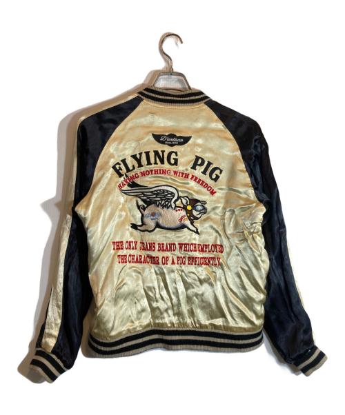 STUDIO D'ARTISAN（ステュディオダルチザン）STUDIO D'ARTISAN (ステュディオダルチザン) FLYING PIGスカジャン ブラック サイズ:Mの古着・服飾アイテム