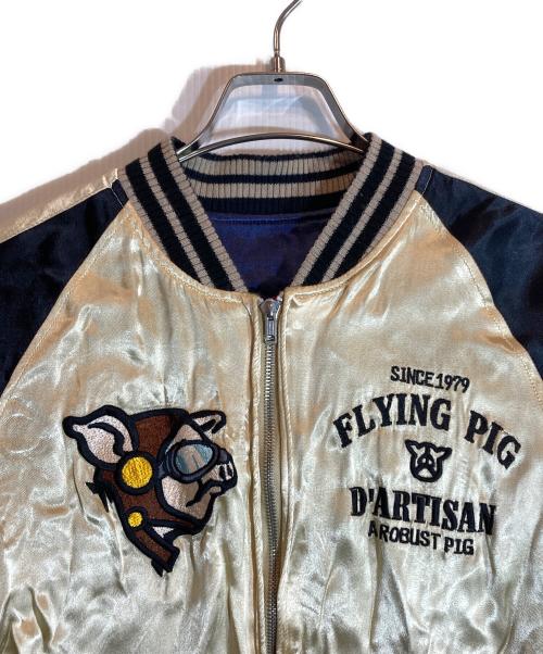 STUDIO D'ARTISAN（ステュディオダルチザン）STUDIO D'ARTISAN (ステュディオダルチザン) FLYING PIGスカジャン ブラック サイズ:Mの古着・服飾アイテム