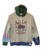 POLO RALPH LAURENポロ・ラルフローレン）の古着「パッチワークパーカー」｜グレー