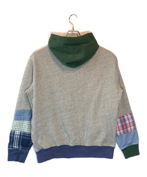 POLO RALPH LAUREN（ポロ・ラルフローレン）POLO RALPH LAUREN (ポロ・ラルフローレン) パッチワークパーカー グレー サイズ:SIZE Lの古着・服飾アイテム