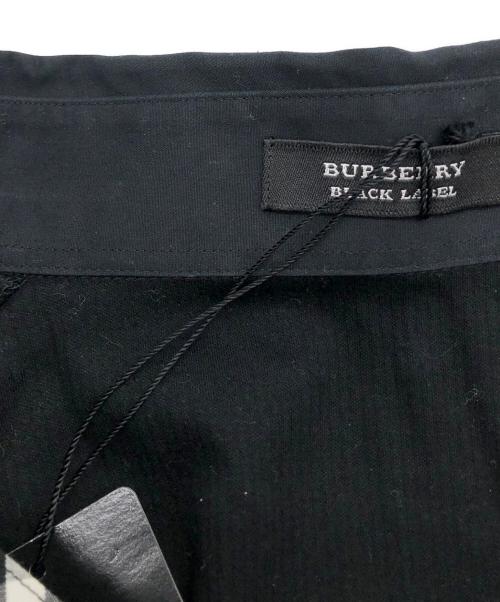 BURBERRY BLACK LABEL（バーバリーブラックレーベル）BURBERRY BLACK LABEL (バーバリーブラックレーベル) ワンポイント長袖シャツ ブラック サイズ:3の古着・服飾アイテム