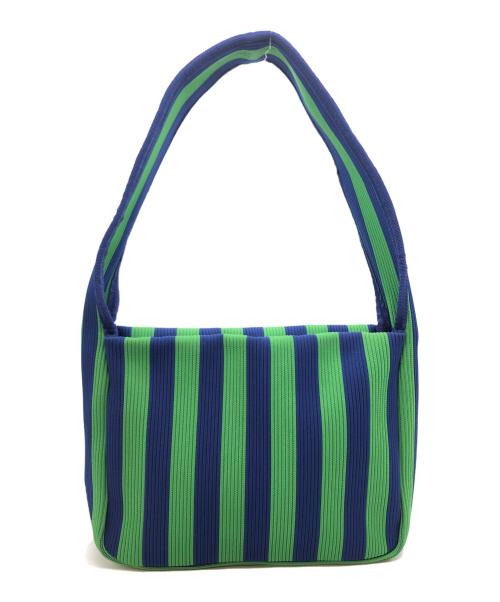 marimekko（マリメッコ）marimekko (マリメッコ) Knitted Bag Large Merirosvo ブルーの古着・服飾アイテム